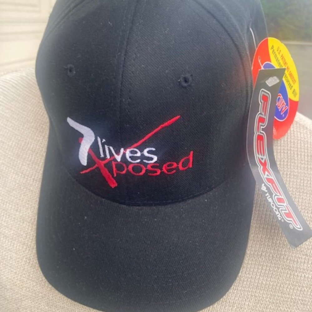 Original 6 Panel brushed cotton twill cap with 7 Lives exposed and PBTV logo